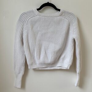 American Apparel cotton white knit sweater